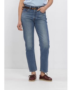 Levi's Damen Jeans 501 Crop - Blau