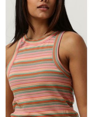 Scotch & Soda Top Stripe Textured Racer Tank - Braun
