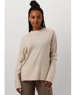 RUBY TUESDAY Damen Pullover & Cardigans Vallie Soft Round Neck Pullover High Border - Natur