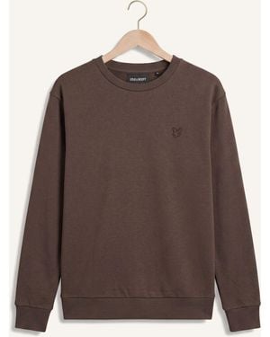 Lyle & Scott Jungen Pullover & Cardigans Heavy Weight Drop Shoulder Crew Neck - Braun