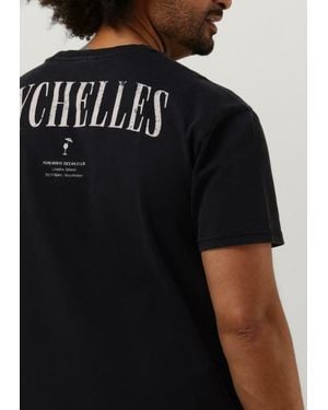 PUREWHITE T-shirt Tshirt With Small Front Logo At Side And Big Back Print - Schwarz