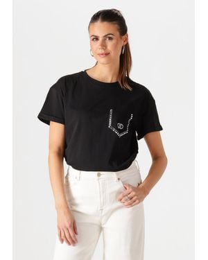 Liu Jo Damen Tops & T-Shirts Ecs T-Shirt Moda M/C - Schwarz