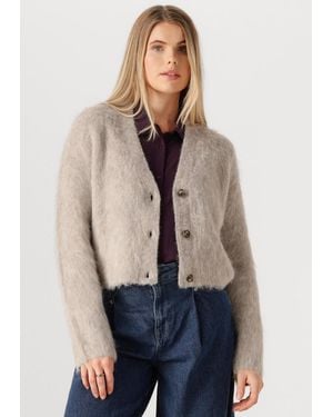 Second Female Damen Pullover & Cardigans Karla Knit Cardigan - Natur