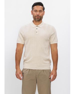 Profuomo Herren Polos & T-Shirts Herringbone - Weiß