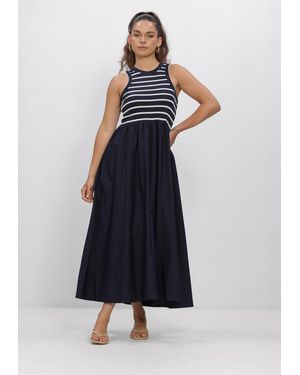 Y.A.S Damen Kleider Yasmiri Sl Long Dress Noos - Blau