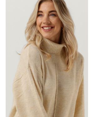 Object Midikleid Abbie L/S Knit Dress Damen - Natur
