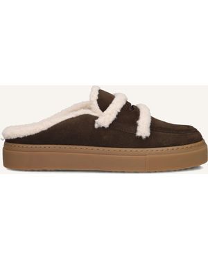Inuikii Damen Slipper Mule Wool - Schwarz