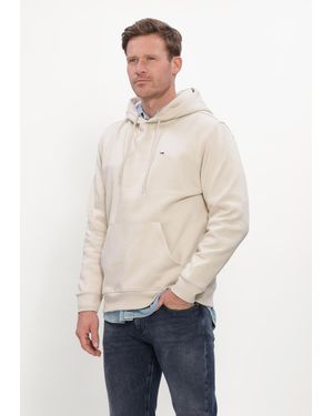Tommy Hilfiger Herren Pullover & Cardigans Tjm Reg S Flag Hoodie Ext - Natur