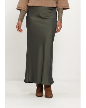 Neo Noir Damen Röcke Vicky Heavy Sateen Skirt - Grün