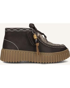 Clarks Damen Schnürschuhe Torhill Moss - Schwarz
