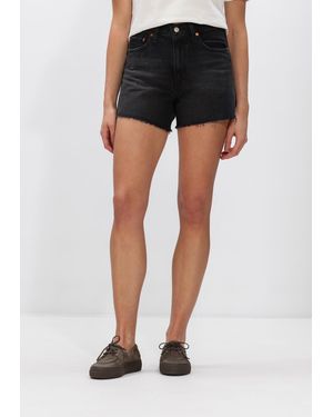 Levi's Damen Jeans Ribcage Short Zip Short - Schwarz