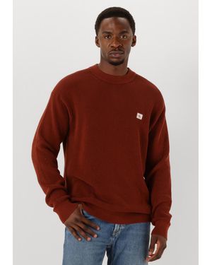 Calvin Klein Herren Pullover & Cardigans Ls Ez Cotton Waffle Crewnk Swtr 9 - Rot