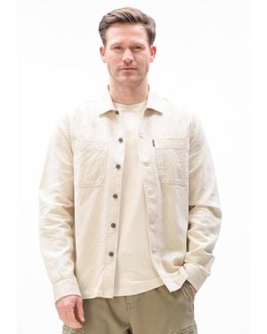 PME LEGEND Herren Overshirts The Pete Structure Dobby - Natur