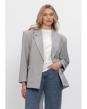 Alix The Label Damen Blazers Ladies Woven Clean Mix Blazer - Grau
