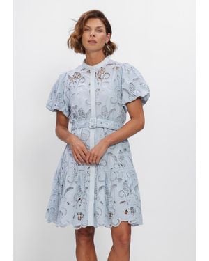 Y.A.S Damen Kleider Yassana Ss Dress - Blau