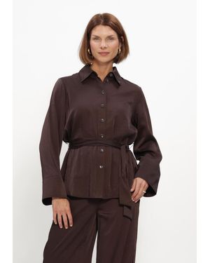 Beaumont Organic Damen Blusen Sannie Blouse - Braun