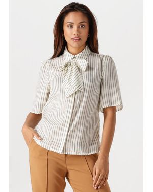 Aaiko Damen Blusen Veronne Stripe Tie Pes 351 - Weiß
