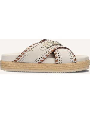 Mou Damen Pantoletten Criss-Cross Sandal - Schwarz