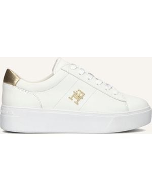 Tommy Hilfiger Damen Sneaker Platform Court Sneaker - Schwarz