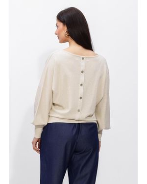 Nukus Damen Pullover & Cardigans Jorien Pullover Lurex - Weiß
