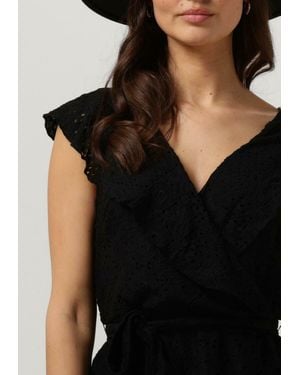 Object Minikleid Objfeodora S/L Dress Damen - Schwarz