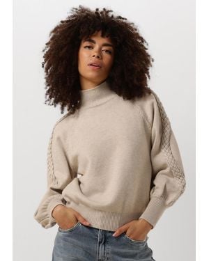 Minus Damen Pullover & Cardigans Vera High Neck Knit Pullover - Natur