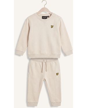 Lyle & Scott Jungen Pullover & Cardigans Crew Neck & Jogger Set - Natur