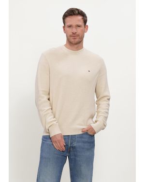 Tommy Hilfiger Herren Pullover & Cardigans Pima Ctn Cash Structure Crewneck - Natur