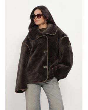 Grace & Mila Damen Jacken Coat - Schwarz
