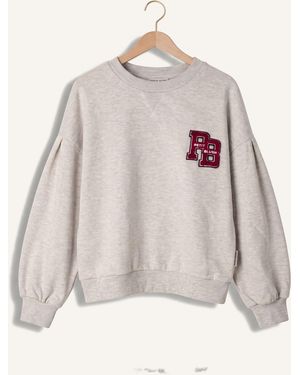 Petit Blush Mädchen Pullover & Cardigans Easy Sweater Pb Logo - Natur