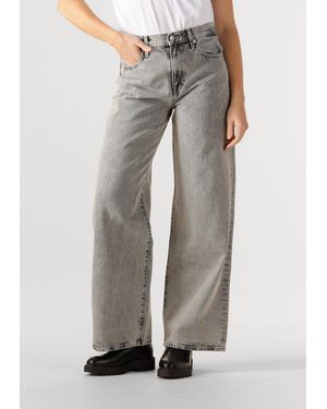 Calvin Klein Damen Jeans The Wide Leg - Grau