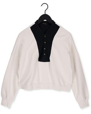 10Days Pullover Buttoned Bib Sweater - Natur