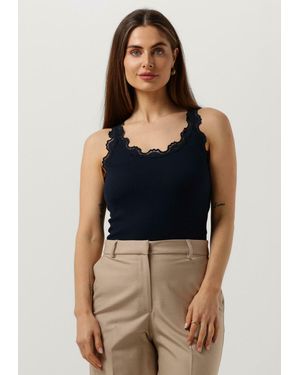 Rosemunde Damen Tops & T-Shirts Silk Top W/ Lace - Blau