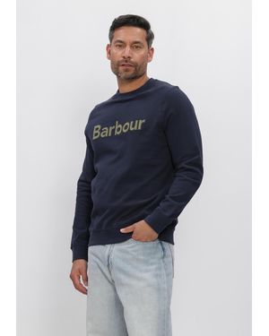 Barbour Herren Pullover & Cardigans Pique Applique Crew - Blau