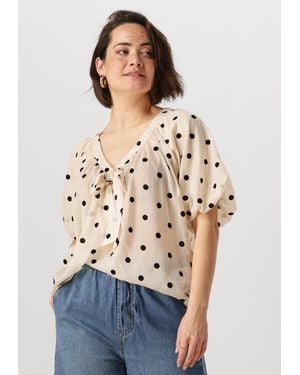 Lolly's Laundry Damen Blusen Pinell Blouse Ss - Natur