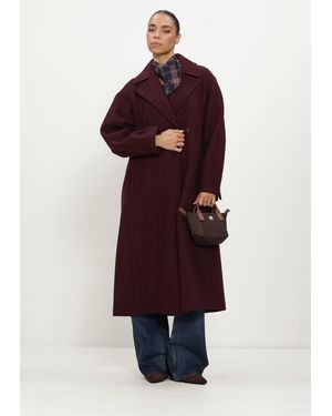 Selected Women Damen Jacken Slwvalerie Wool Blend Coat - Rot