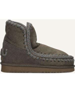 Mou Damen Stiefel Eskimo 18 Glitter Logo - Schwarz