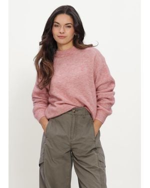 Twns Damen Pullover & Cardigans High-Neck Pullover, Long Sleeves - Rot