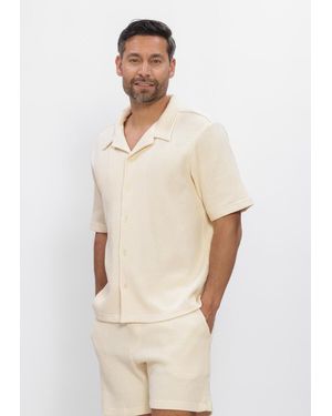 Shiwi Herren Hemden Dean Waffle Structure Shortsleeve - Natur