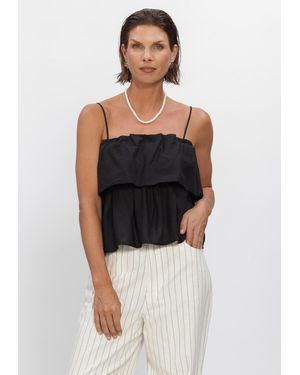 Second Female Damen Tops & T-Shirts Aie Top - Schwarz