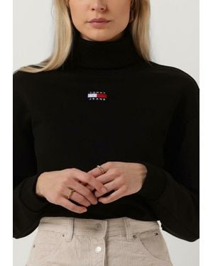 Tommy Hilfiger Rollkragenpullover Heavyweight Knits Col Damen - Schwarz