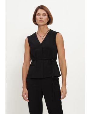 Object Damen Blazers Objlisa Re Tie Waistcoat Noos - Schwarz