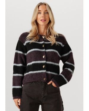 Modström Damen Pullover & Cardigans Rafaelmd Stripe Cardigan - Schwarz