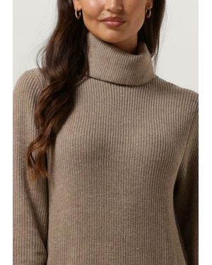 Object Midikleid Objmalena L/S Rollneck Dress Noos Damen - Braun