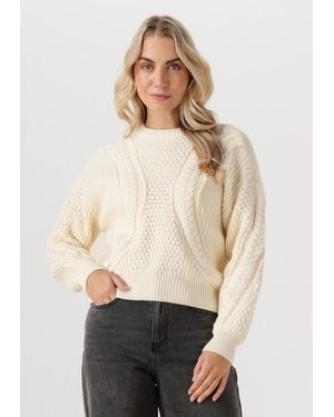 ROUGE EDIT Damen Pullover & Cardigans Roumicala Ls O-Neck Knit - Natur