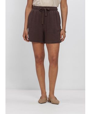 Object Damen Hosen Objsanne Hw Wide Shorts - Mehrfarbig