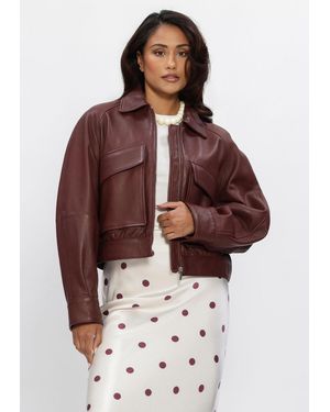 STUDIO AR Damen Jacken Ana Sheep Veg Nappa - Braun