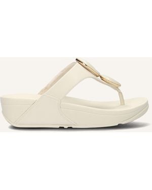 Fitflop Damen Pantoletten Lulu Marbled Stone Toe-Post - Schwarz