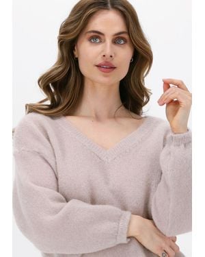 American Dreams Pullover Silja V Neck Knit Damen - Braun