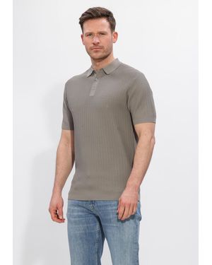 Gentiluomo Herren Polos & T-Shirts Polo 3 Buttons Ss - Grau